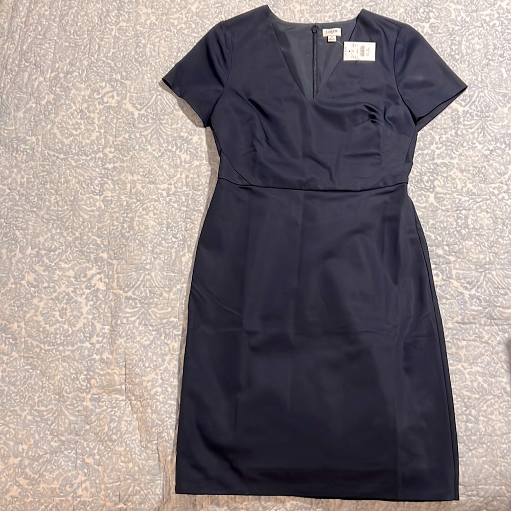Blue JCrew structured dress
